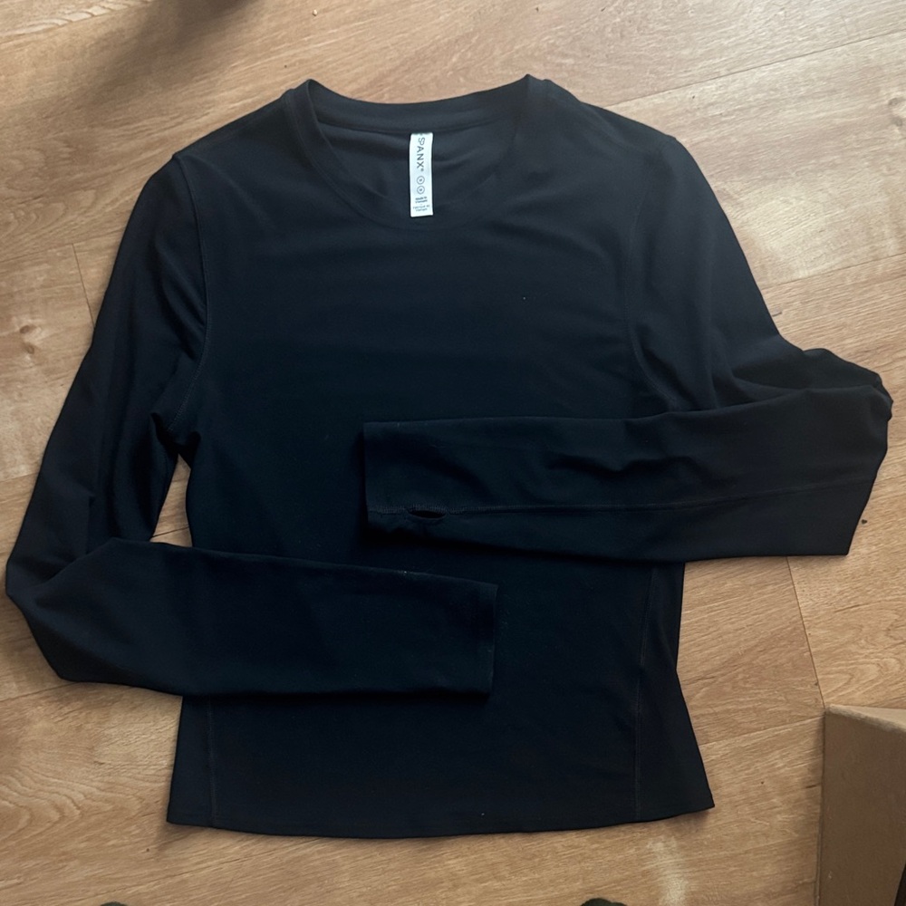 SPANX Classic Black Crew Neck Top